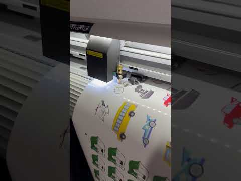 TENETH TN48CCD Vinyl Cutting Plotter-Print Cut Demonstration-Stickers #stickers #plotter #printing